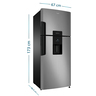 B_Mabe_Refrigerador_415Lts_Platinum_RMP415GCT_Derecha_Isometrico