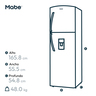 F_RMA250FYMRQ0_1_Mabe_Refrigeradores_250L_IridiumSilver_Isometrico