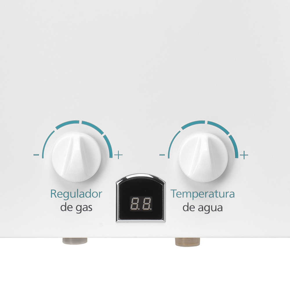Fácil manejo  para monitoriar y controlar la temperatura.  Encendido electrónico por medio de 2 baterias alcalinas TIPO D para su correcto funcionamiento.