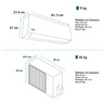 Aire Acondicionado Inverter 220 V 12000 BTUs Blanco MABE - MMI12CDBWCCCHI8