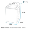 Lavadora Automática Agitador de 19 kg Blanca Mabe - LMA79114SBAB0