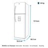 Nevera No Frost 230 L Brutos Platinum Mabe - RMA230FJCL