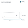 Aire Acondicionado Mini Split Inverter Solo Frío 115 V 1 Tonelada (12,000 BTU) Blanco Mabe - MMI12CABWCA6M8