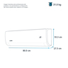 Aire Acondicionado Mini Split Inverter Frío-Calor 115 V 1 Tonelada (12,000 BTU) Blanco Mabe - MMI12HABWCA6M8