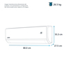 Aire Acondicionado Mini Split Inverter Solo Frío 220 V 1 Tonelada (12,000 BTU) Espejo Mabe - MMI12CDMCAM9
