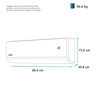 Aire Acondicionado Mini Split Tradicional Frío-Calor 220 V 2 toneladas (24,000 BTU) Blanco Mabe - MMT24HDBWCAM8