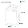 Lavadora Automática Aqua Saver Green High Efficiency 22 kg Blanca con Sanitizado Mabe - LMH72201WBAB0