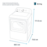 Secadora a Gas LP 7.2 cu. ft. (22 kg) Blanca con Sanitizado Mabe - SMG47N8MSBAB0